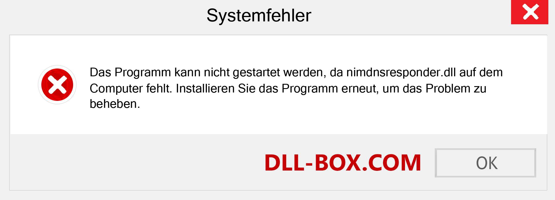 nimdnsresponder.dll-Datei fehlt?. Download für Windows 7, 8, 10 - Fix nimdnsresponder dll Missing Error unter Windows, Fotos, Bildern