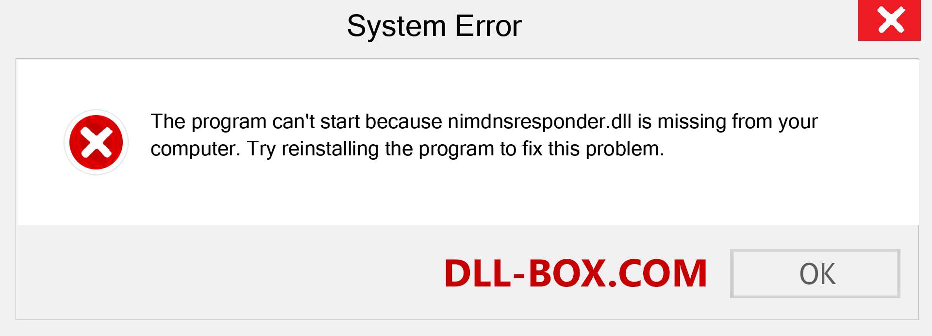  nimdnsresponder.dll file is missing?. Download for Windows 7, 8, 10 - Fix  nimdnsresponder dll Missing Error on Windows, photos, images